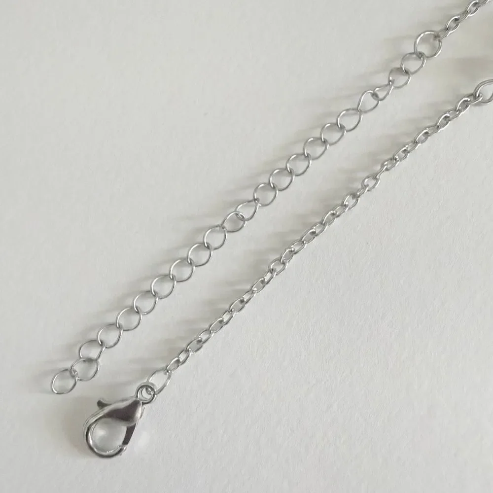 Dragonfly Faux Pearl Anklet in Silver Tone